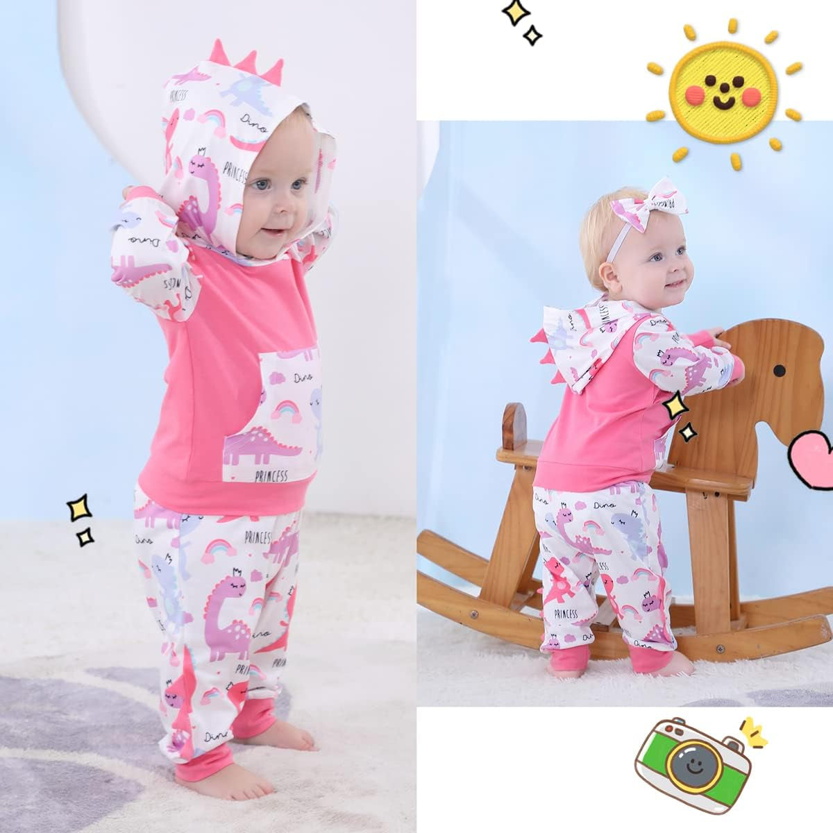 Newborn Baby Girl Clothes Infant Girl Outfits Baby Girl Clothing Sets 3Pcs