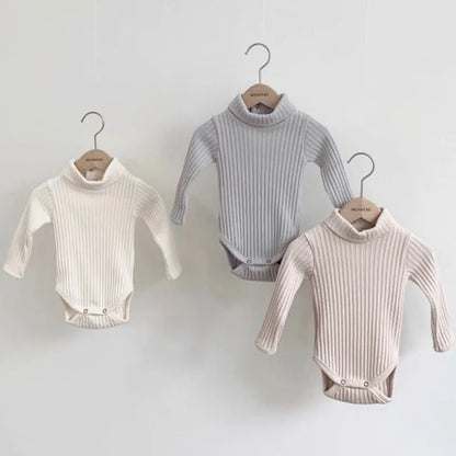 Turtleneck Infant Baby Boys Bodysuit Toddler Girl Jumpsuit Clothing